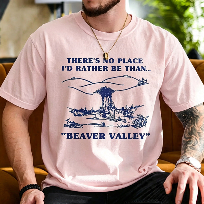 Humorous and quirky graphic short-sleeve sweatshirt