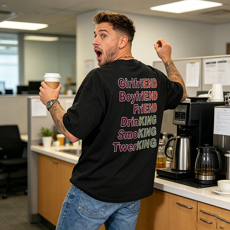 Fun and Comfortable Colorful Print T-Shirt