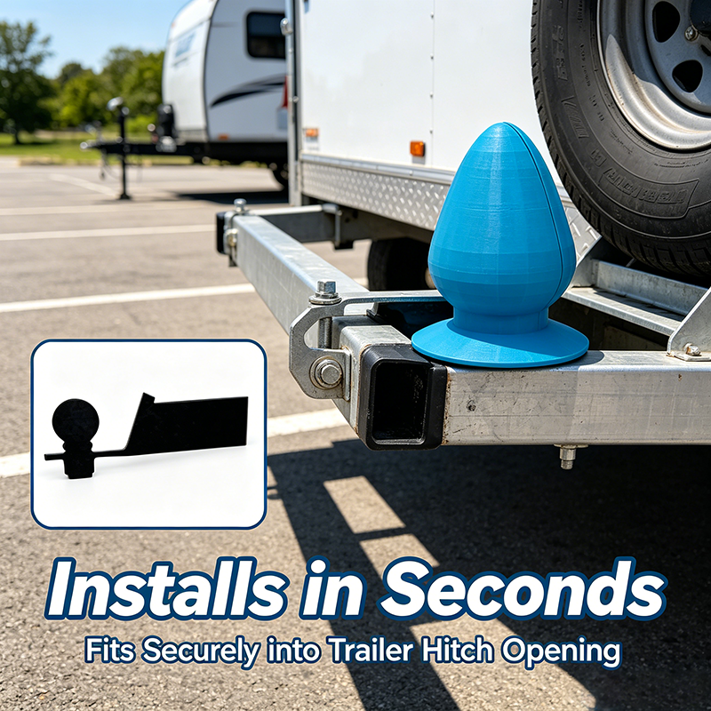 Magnetic cover for rear trailer hitch ball