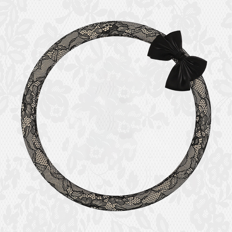 Lace Bow Steering Wheel Cover
