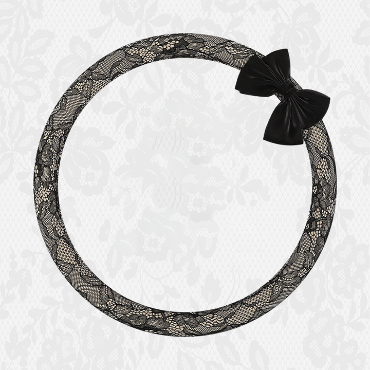 Lace Bow Steering Wheel Cover