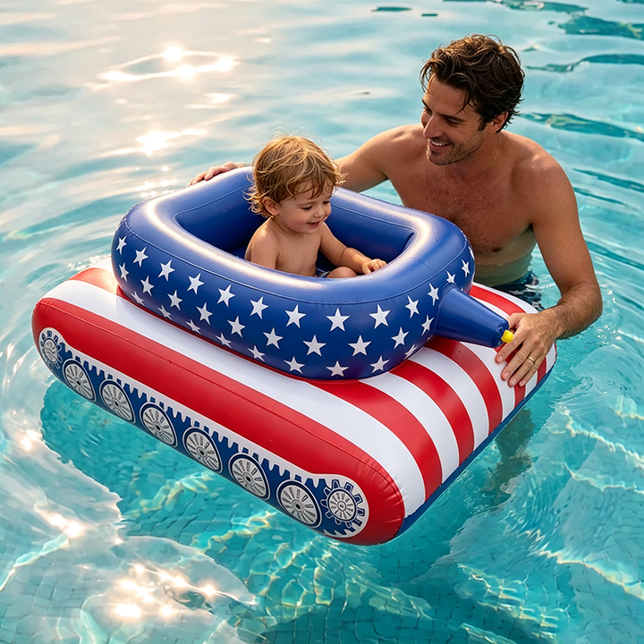Inflatable swimming and surfing seat