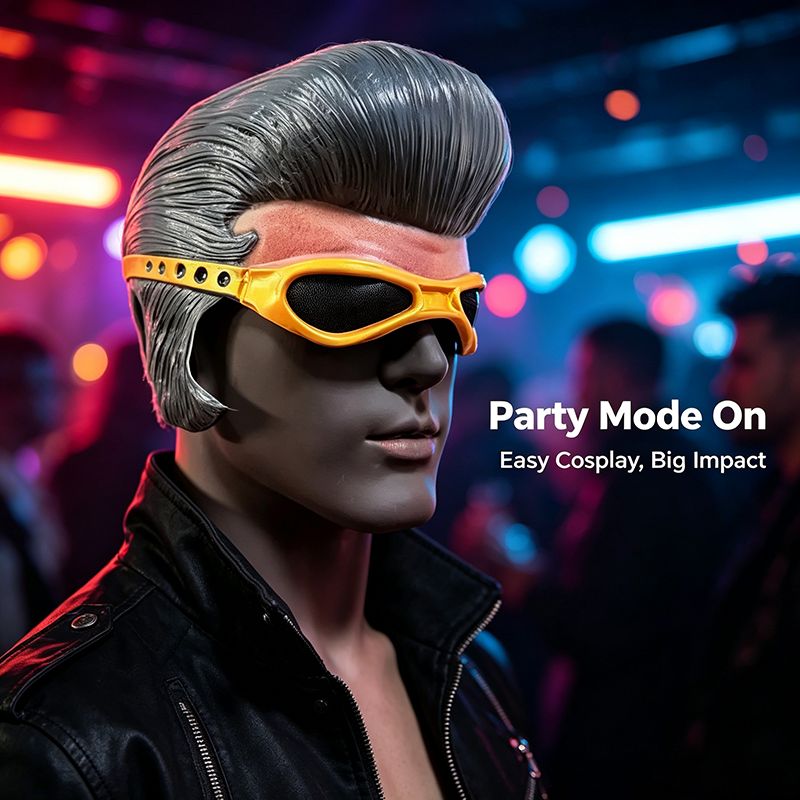 Retro Elvis-style half-face mask