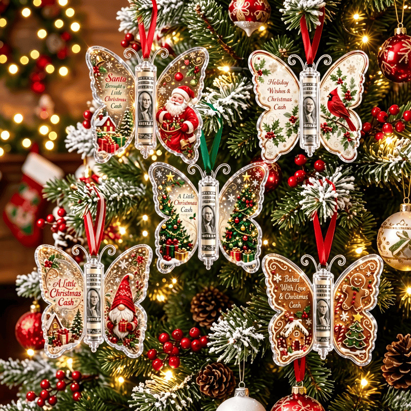 Christmas Cash Gift Butterfly Pendant