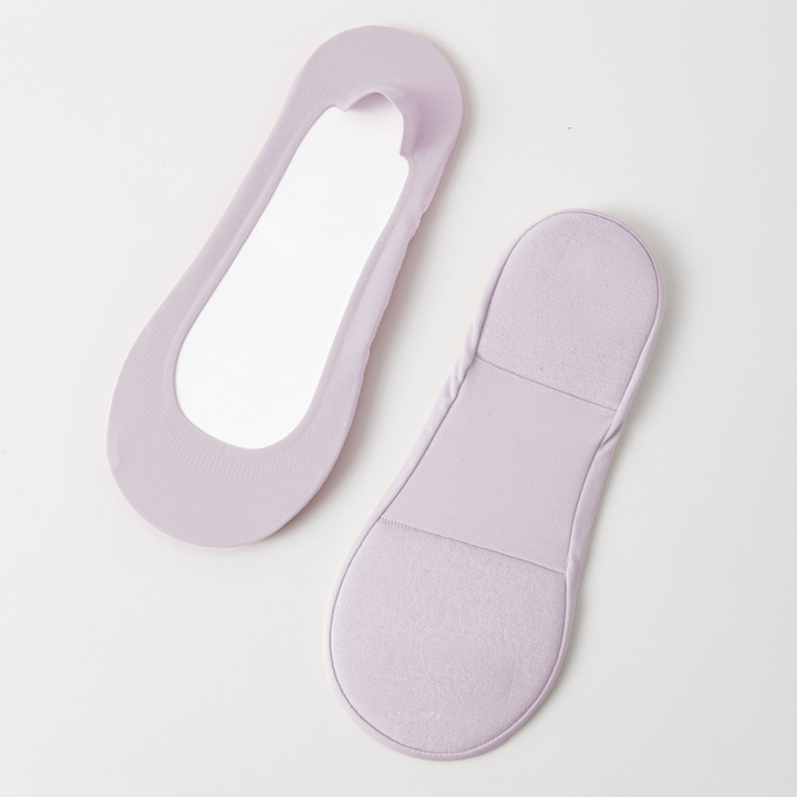 Cotton invisible socks with non-slip sponge sole