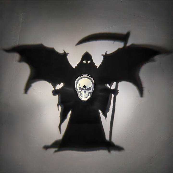 Grim Reaper Shadow Wall Lamp