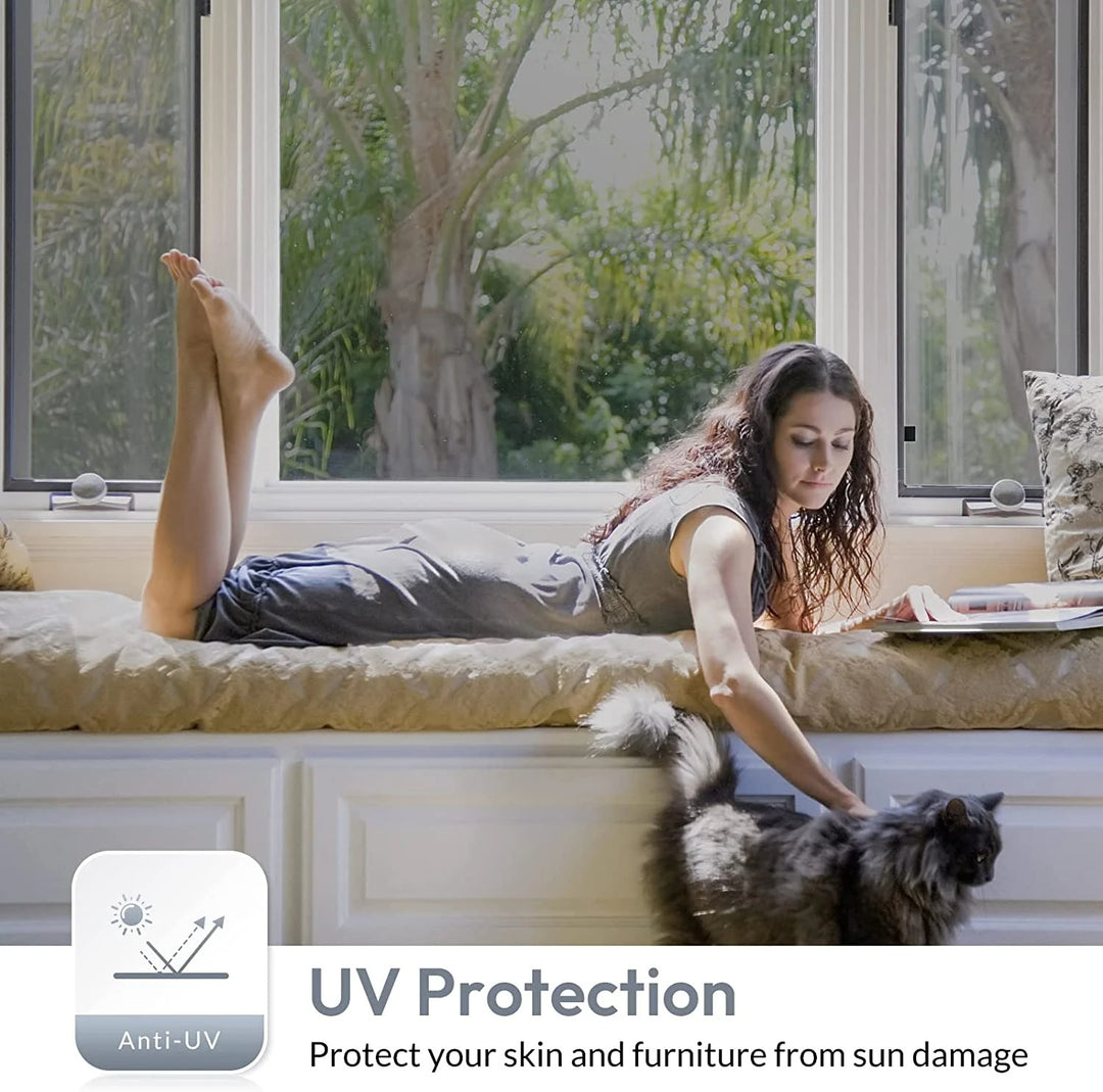 Mirror effect one-way window film