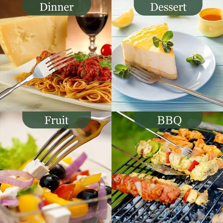 Portable retractable cutlery