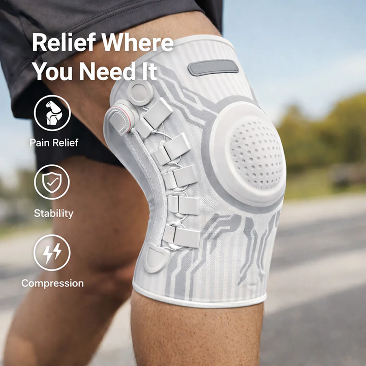 Professional knee brace, using compression technology