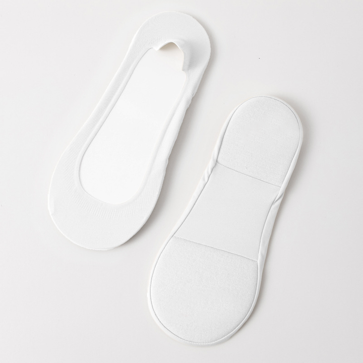Cotton invisible socks with non-slip sponge sole