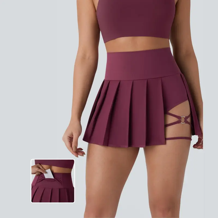 High-Waisted Asymmetrical Pleated Skirt | Casual &amp; Comfortable