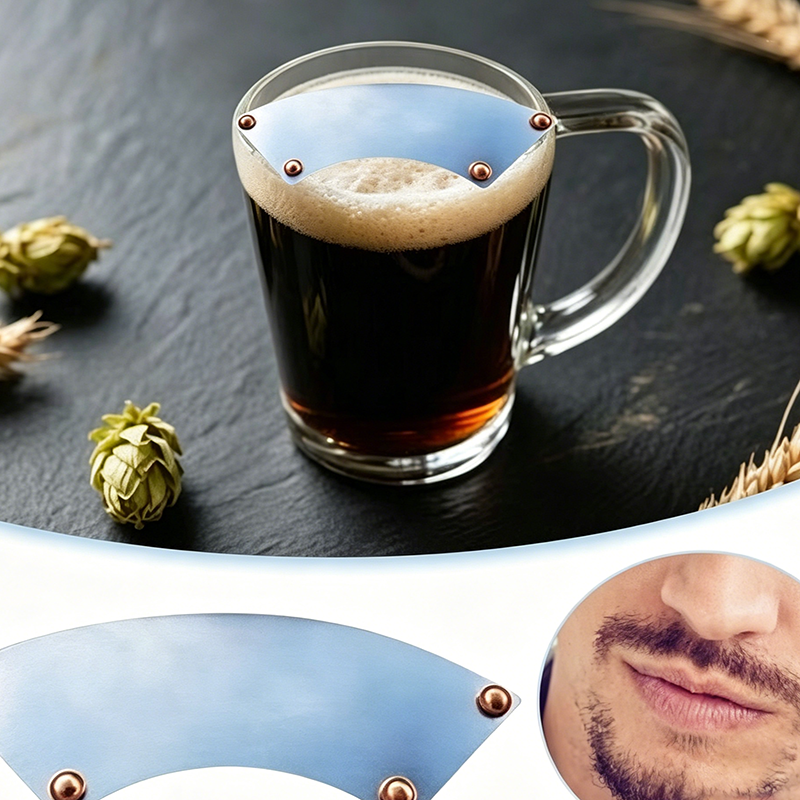 Innovative portable beard guard for drinking