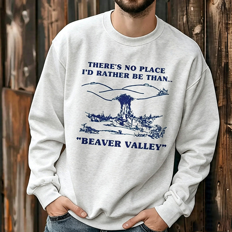Humorous and quirky graphic short-sleeve sweatshirt