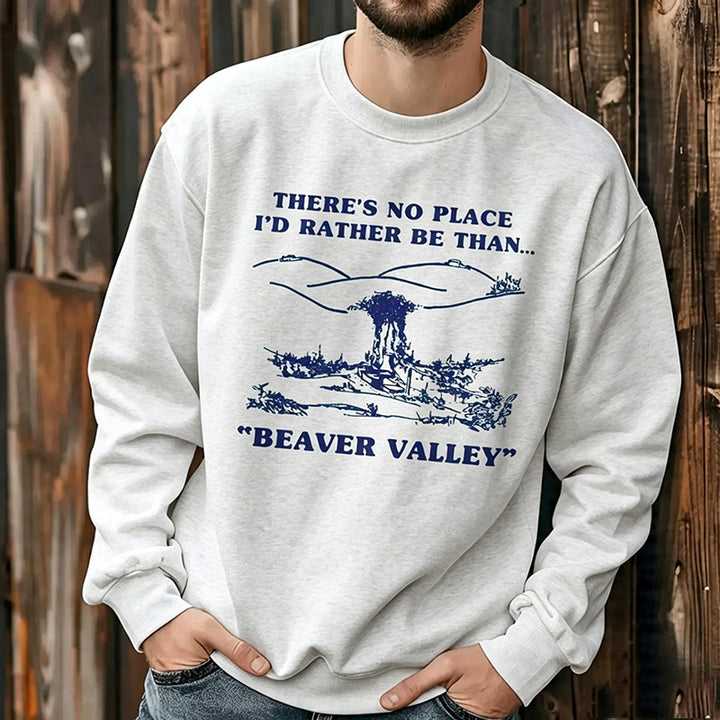 Humorous and quirky graphic short-sleeve sweatshirt