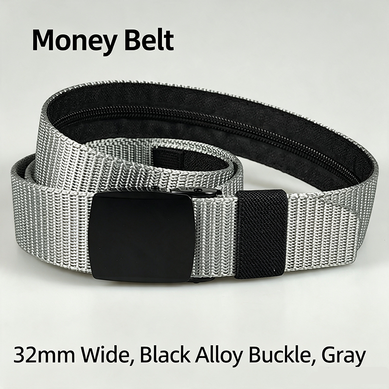Woven Belt with Hidden Money Zipper