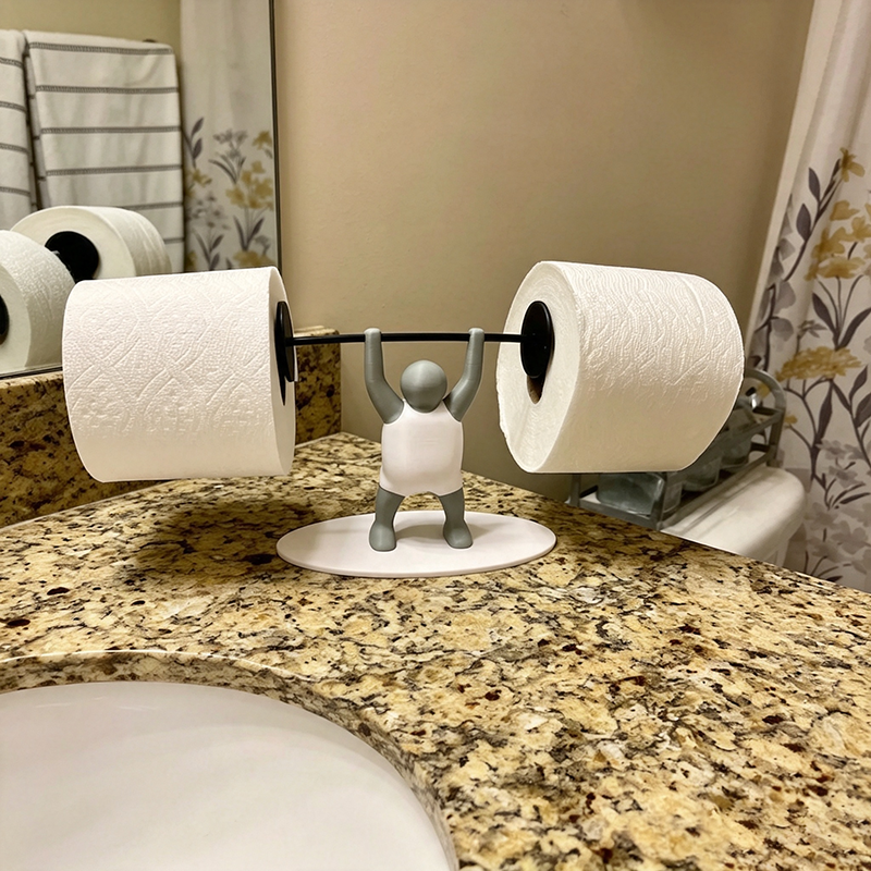 Weightlifter Toilet Paper Holder