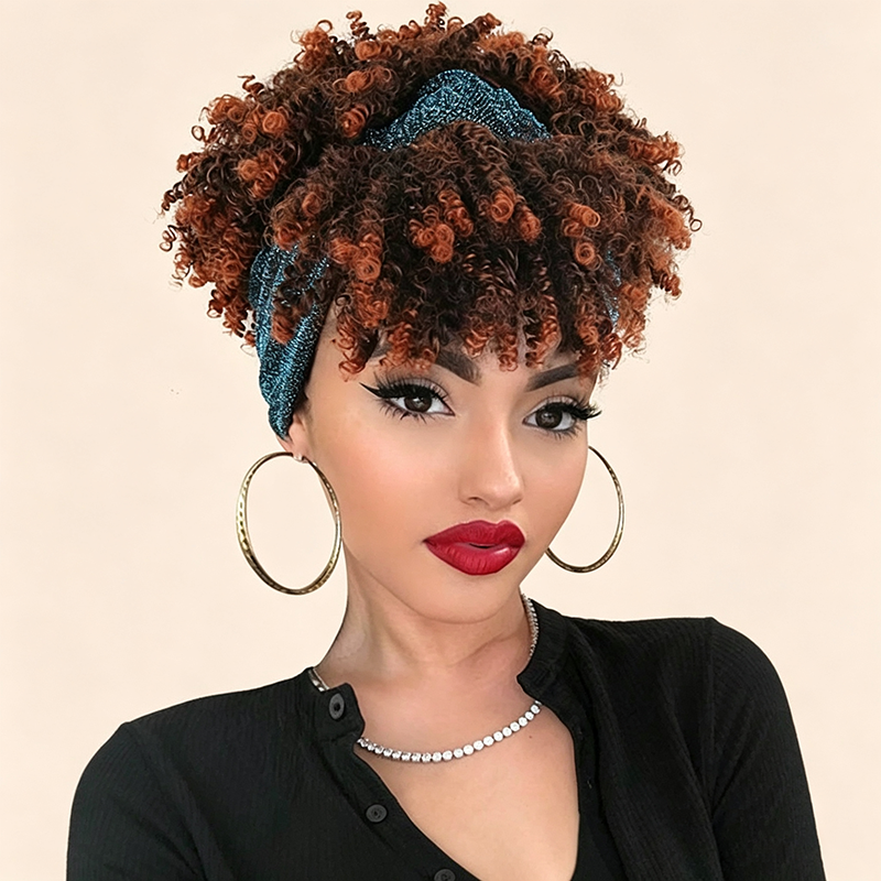 Short Curly Headband Wig