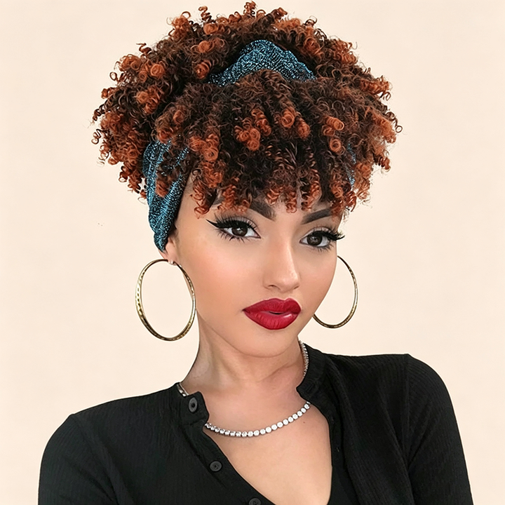 Short Curly Headband Wig