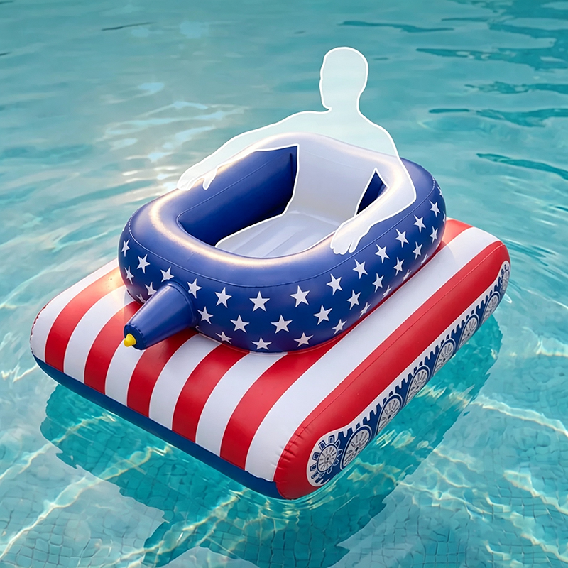 Inflatable swimming and surfing seat