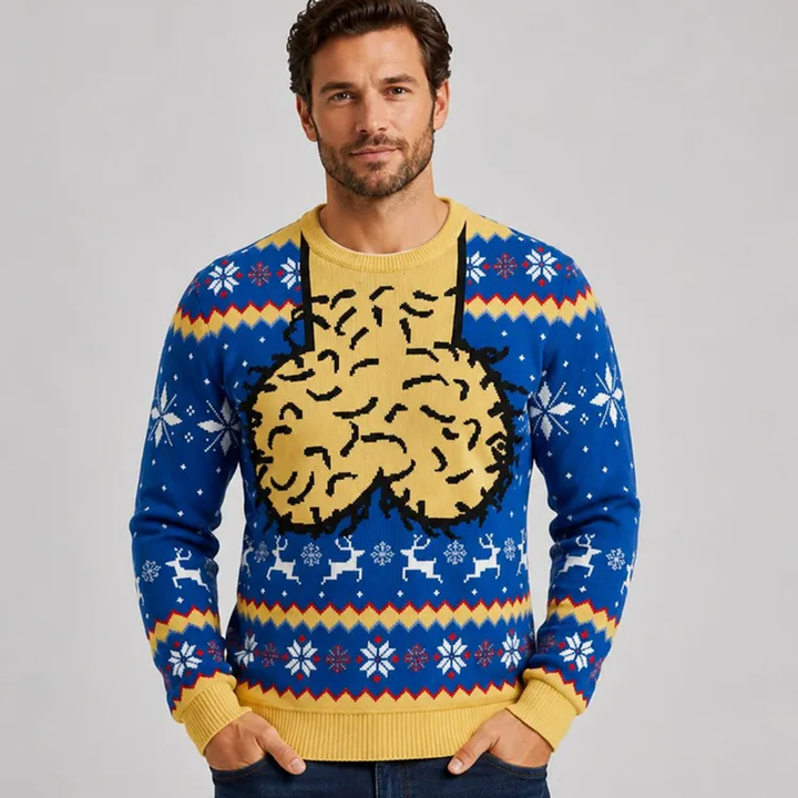 Oversized Crewneck Sweatshirt with Fun Print