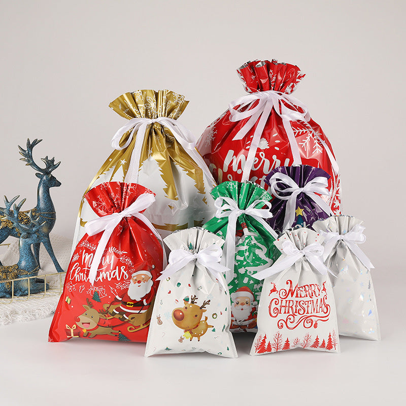 Christmas drawstring gift bag
