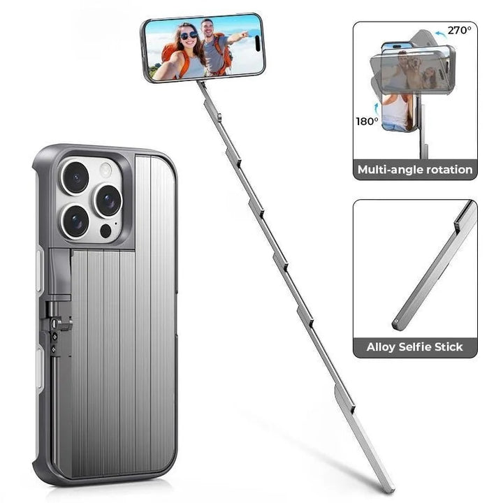 3-in-1 Foldable Phone Case with Selfie Stick
