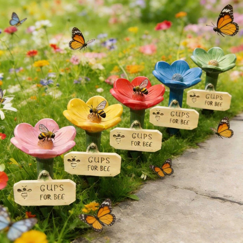 Flower-Shaped Bee Watering Station