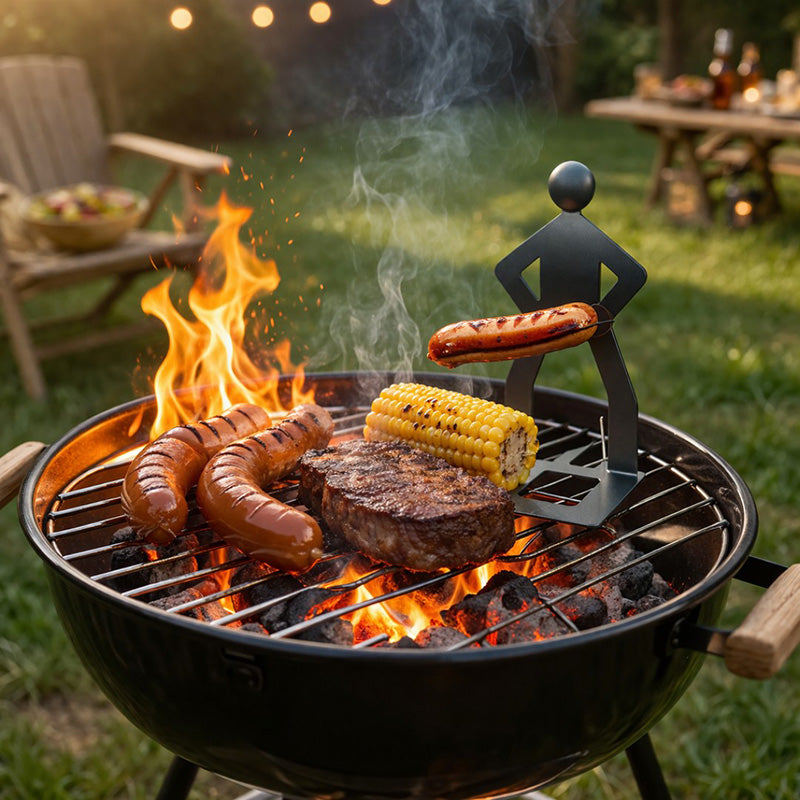 Outdoor Human-Shaped Sausage Roasting Rack
