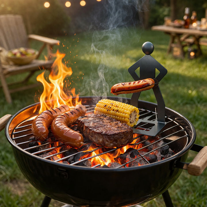 Outdoor Human-Shaped Sausage Roasting Rack