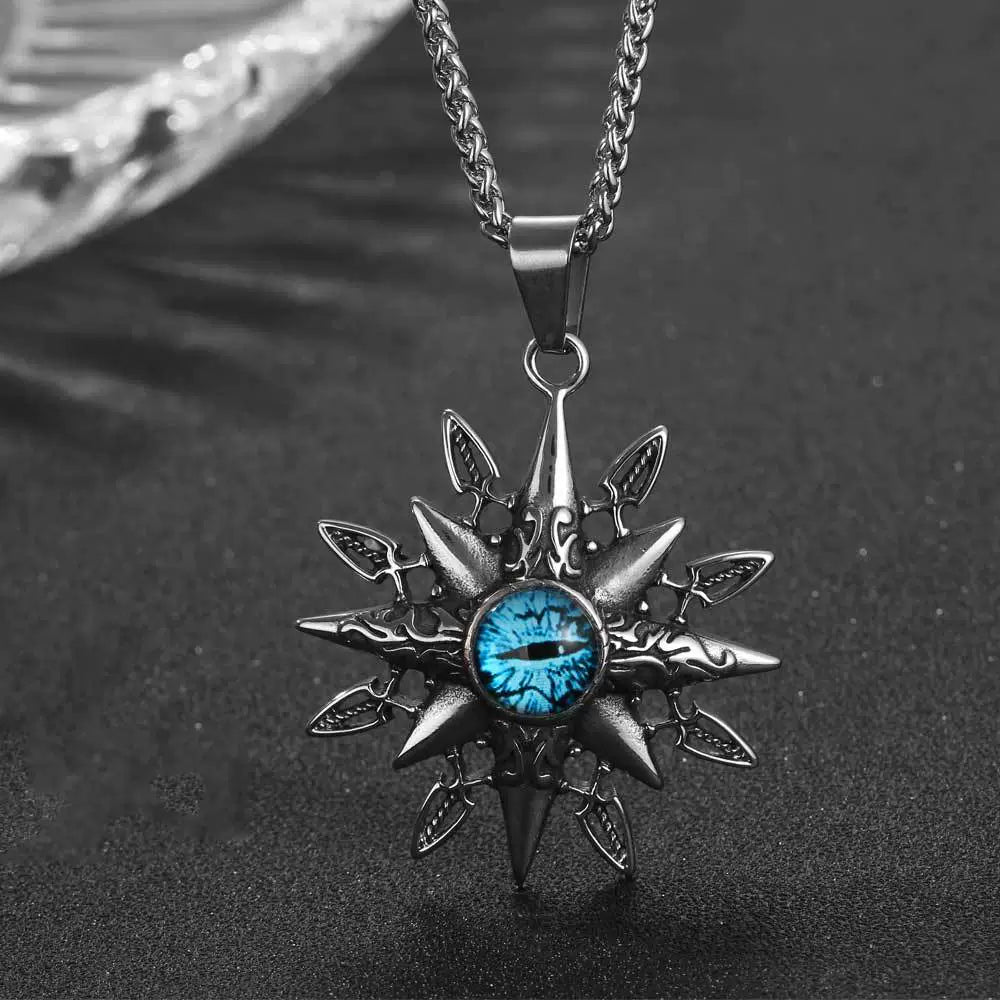 Vintage Eight-pointed Star Devil Eye Pendant