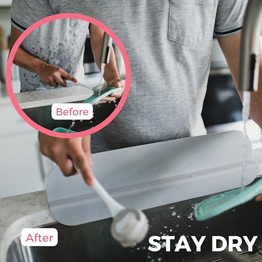 Silicone sink splash guard