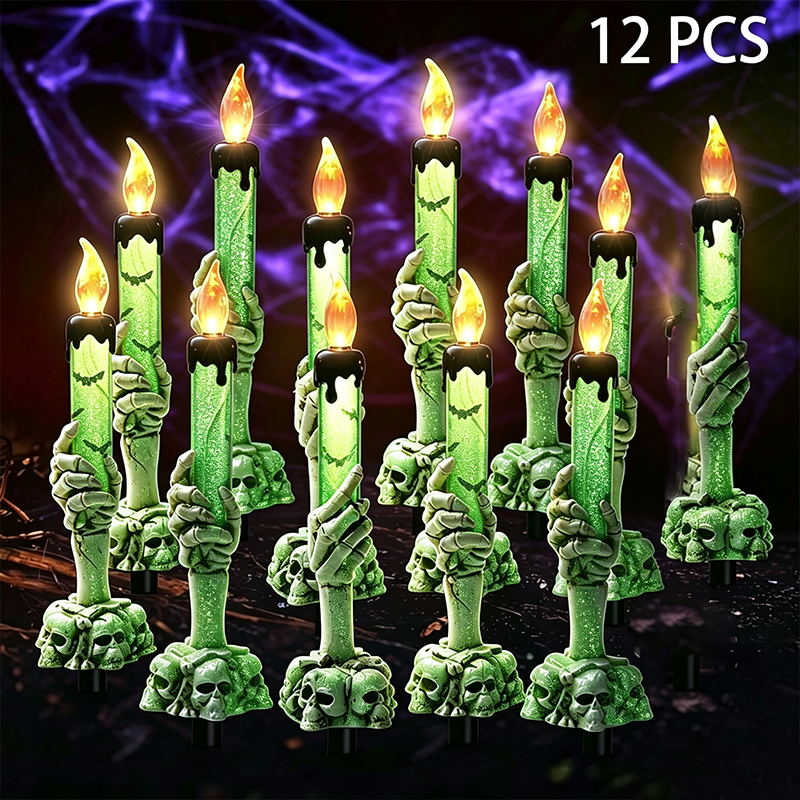 Halloween Skeleton Hand Candle Holder Lamp