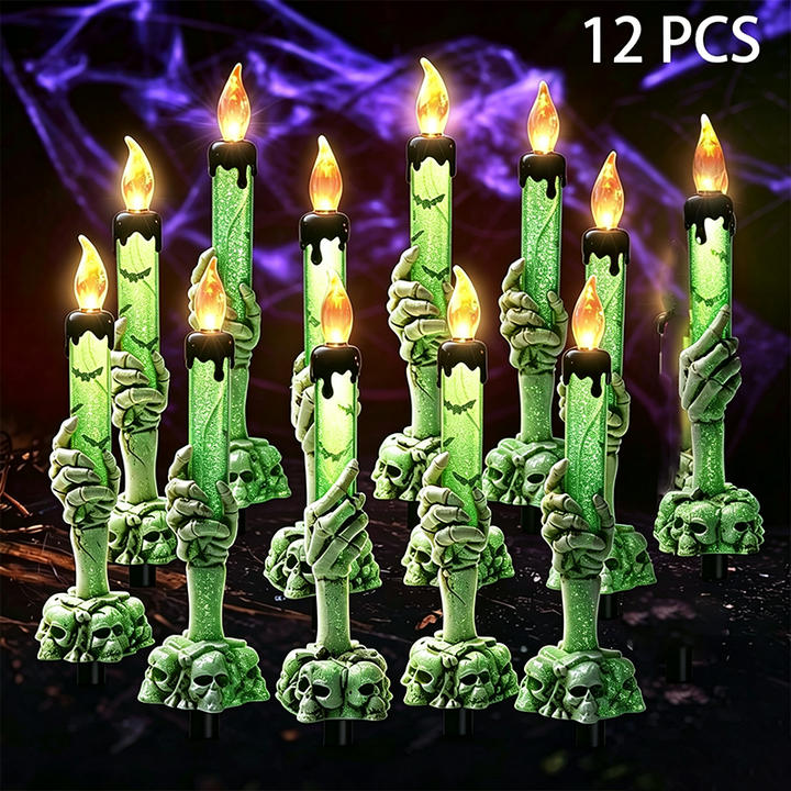 Halloween Skeleton Hand Candle Holder Lamp