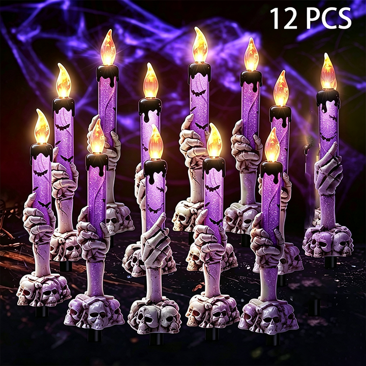 Halloween Skeleton Hand Candle Holder Lamp