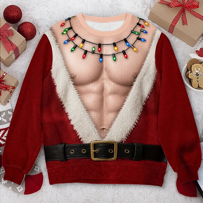 Fun Christmas-print crewneck sweatshirt