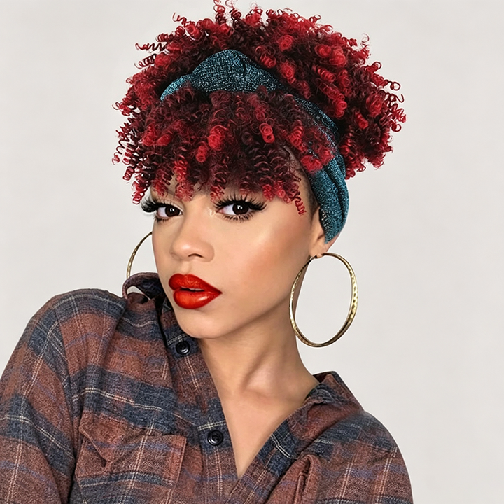Short Curly Headband Wig