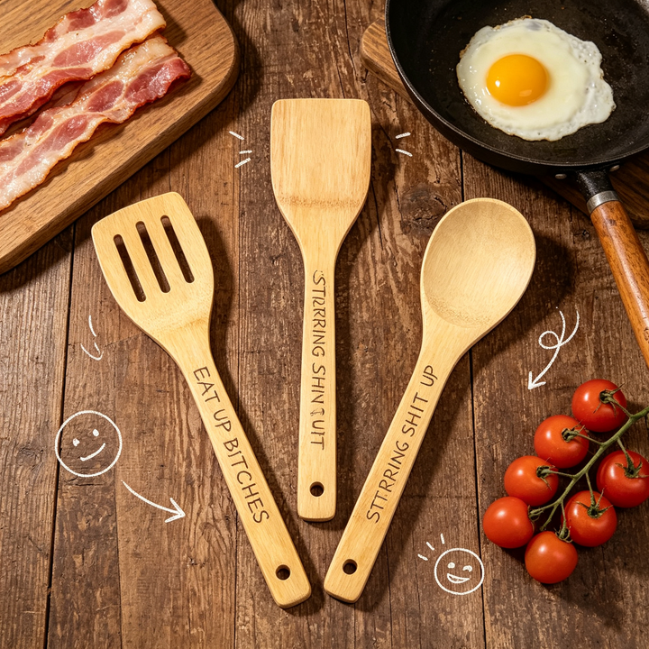 Swearing element cooking spatula