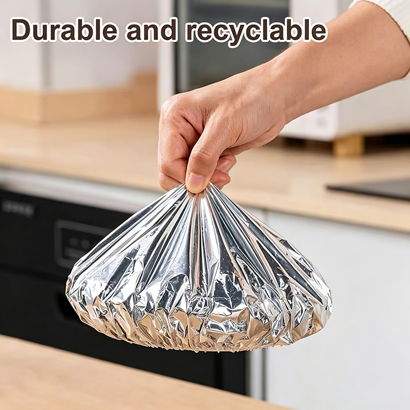 Reusable aluminum foil food covers