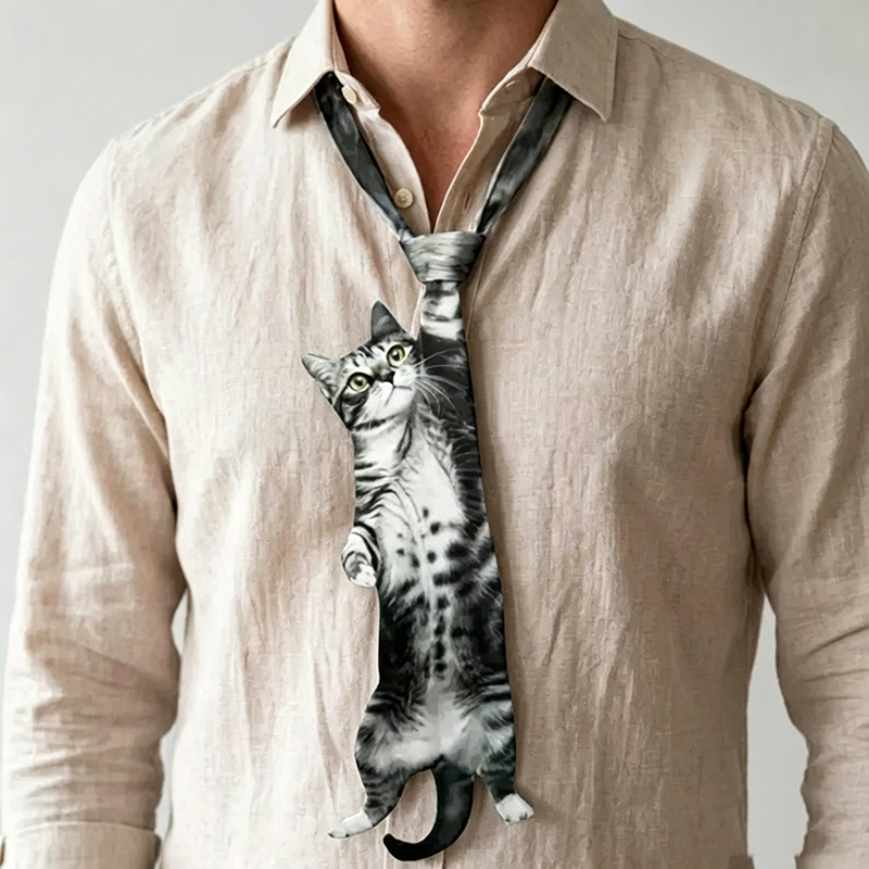 Animal-print shirt paired with a men&