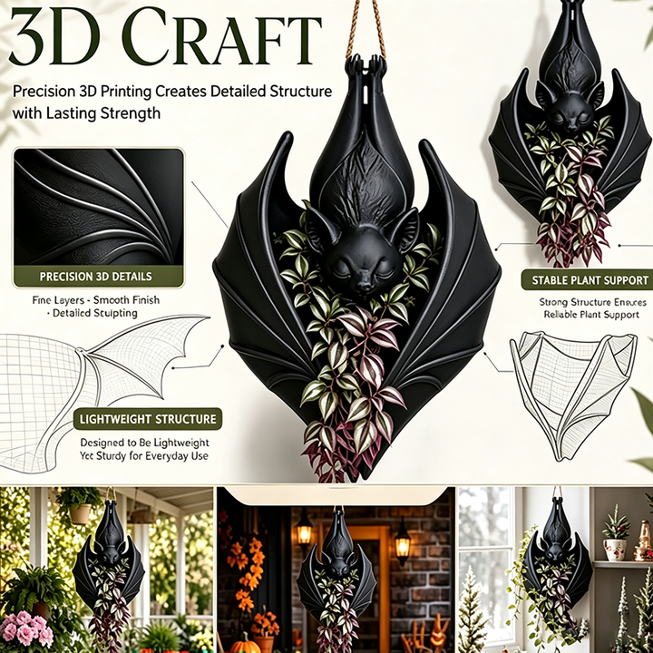 Bat-shaped flowerpot