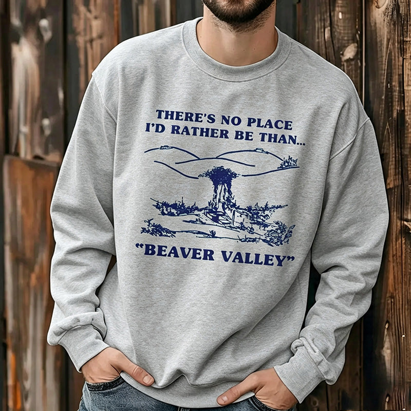 Humorous and quirky graphic short-sleeve sweatshirt
