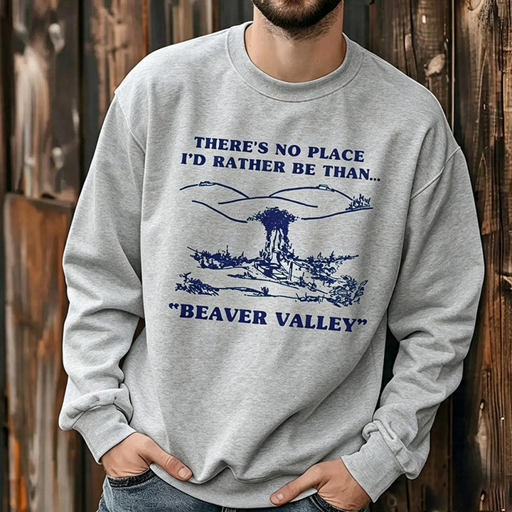 Humorous and quirky graphic short-sleeve sweatshirt
