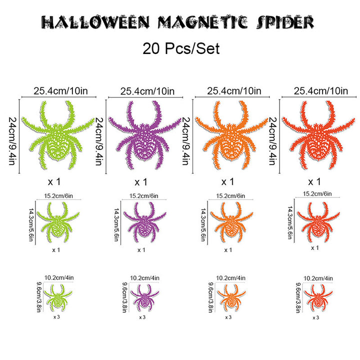 Halloween Bat and Spider Magnetic Decals