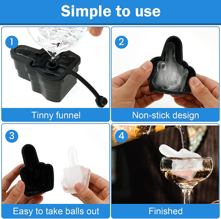 Middle Finger Silicone Ice Cube Mold