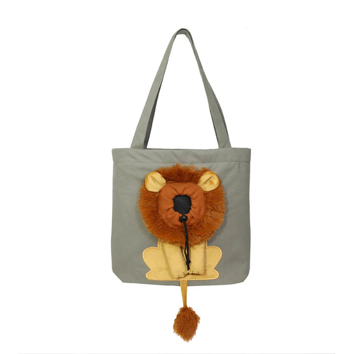 Lion-shaped cat carrier bag