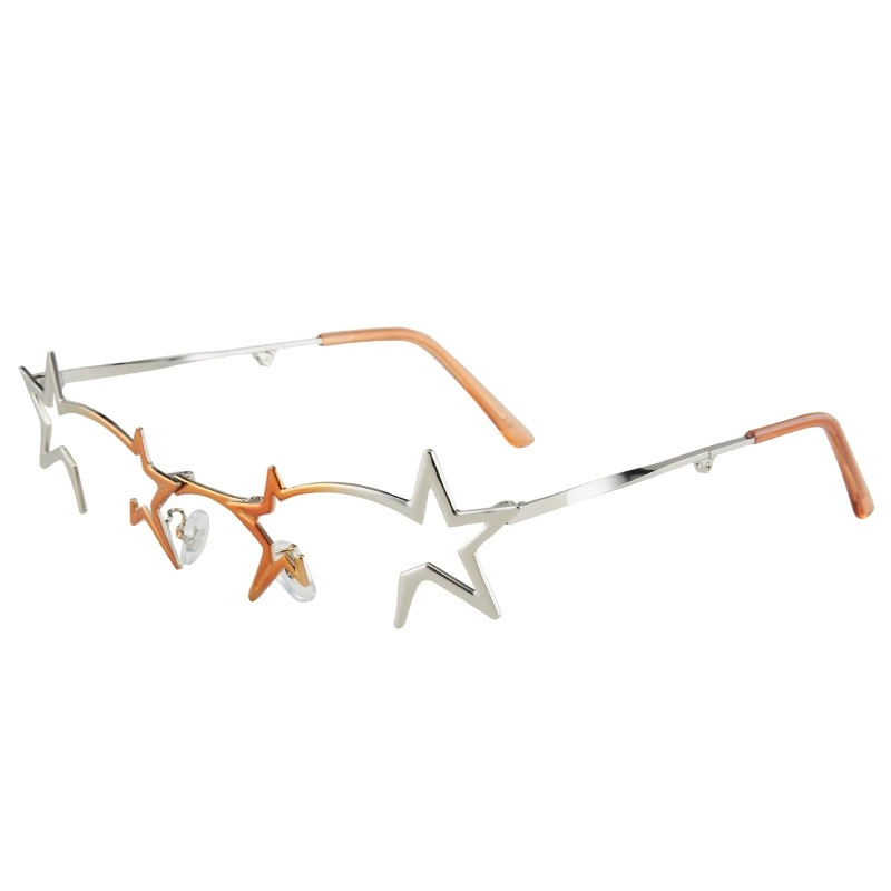Colorful Punk-Style Irregular Star-Shaped Glasses
