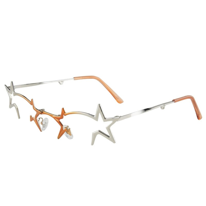 Colorful Punk-Style Irregular Star-Shaped Glasses