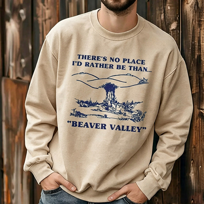 Humorous and quirky graphic short-sleeve sweatshirt
