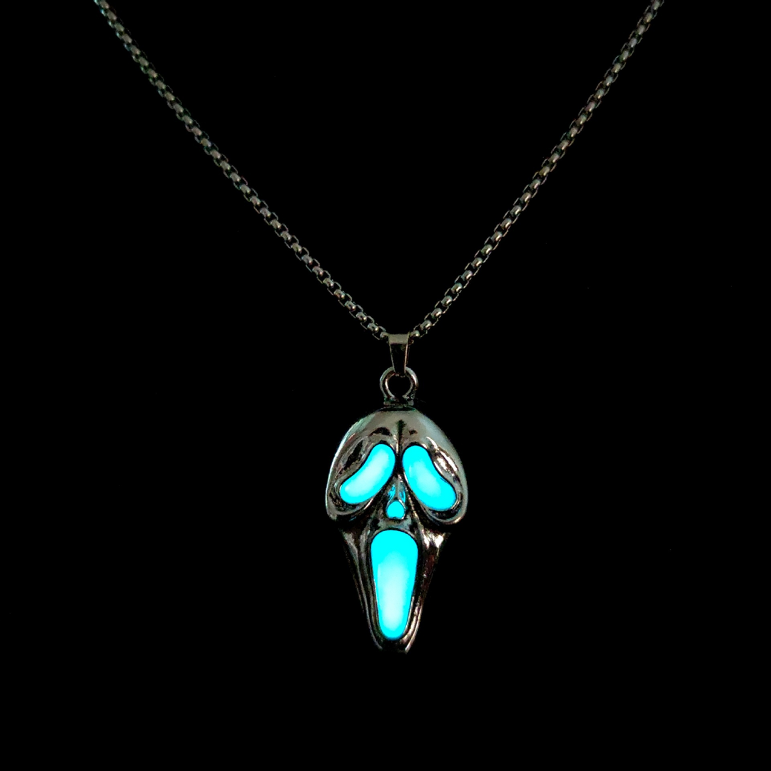 Popular skull light mask pendant necklace