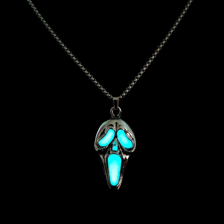 Popular skull light mask pendant necklace